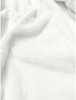 Biela dámska bunda s mechovitým kožúškom pre prechodné obdobie (M-1733) Biela dámska bunda s mechovitým kožúškom pre prechodné obdobie (M-1733)