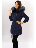 Dámska nepremokavá parka navy blue-grey (m-923)