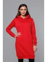 Dlhá červená tepláková mikina (YS10005-18)