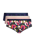 Dámske bavlnené nohavičky, 3 ks, DIM LES POCKETS COTTON BOXER 3x – DIM – červená Dámske bavlnené nohavičky, 3 ks, DIM LES POCKETS COTTON BOXER 3x – DIM – červená