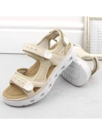 Pohodlné sandále na suchý zips Rieker W RKR691 beige