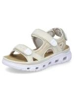 Pohodlné sandále na suchý zips Rieker W RKR691 beige