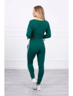 Súprava s ozdobnými pásikmi zelenej farby