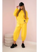 Bavlnená mikina, nohavice, súprava tmavo žltá Bavlnená mikina, nohavice, súprava tmavo žltá