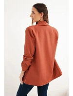 Elegantný sako s klopami, hnedé Elegantný sako s klopami, hnedé