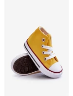 Dziecięce Wysokie Trampki Żółte Filemon