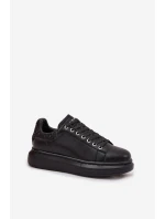 Sneakersy Damskie Z Naturalnej Skóry GOE OO2N4004 Czarne