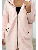 Zateplená dlhá mikina pink melange - Kesi Zateplená dlhá mikina pink melange - Kesi