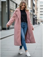 Dámsky zimný kabát s kožušinou, dlhý, NY0751z, ružový – FashionStreet Dámsky zimný kabát s kožušinou, dlhý, NY0751z, ružový – FashionStreet