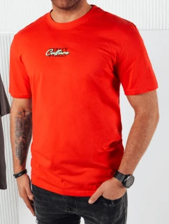 Pánske tričko s potlačou oranžové FashionStreet RX5423