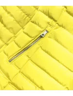 Žltá prešívaná dámska bunda pre prechodné obdobie (23063-3) Žltá prešívaná dámska bunda pre prechodné obdobie (23063-3)
