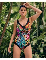 Jednodielne plavky 7346 M0 čierno-žlté - Anita