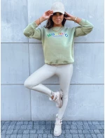 Dámska oversize mikina MONACO tmavozelená FashionStreet BY1233 Dámska oversize mikina MONACO tmavozelená FashionStreet BY1233
