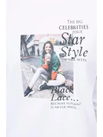Blúzka s potlačou Star Style biela Blúzka s potlačou Star Style biela