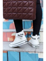 Wysokie Ocieplane Trampki Big Star GG274027 Białe