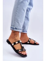 Damskie Klapki Z Dużymi Ćwiekami Czarne Mercure