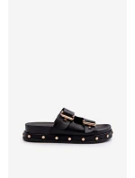 Klapki Damskie Na Platformie Big Star NN274082 Czarne