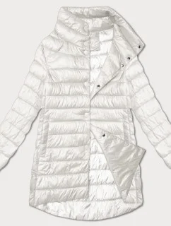 Dámska prešívaná bunda so stojačikom v ecru farbe Minority (P3-6908-12)