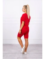 Súprava top+legíny červená