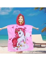 PončoBavlnené svetové detské plážové pončo s kapucňou 60x60