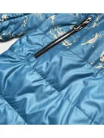 Svetlomodrá dámska bunda s potlačou (7769) Svetlomodrá dámska bunda s potlačou (7769)