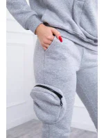 Izolovaná sada s ozdobným vreckom šedá