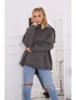 Zateplená mikina so zipsom na chrbte grafitová Zateplená mikina so zipsom na chrbte grafitová