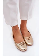 Eleganckie Baleriny Damskie Z Ozdobą Vinceza 62206 Złote