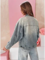 Dámska prechodná oversize katana bunda NOVAJIN modrá FashionStreet TY4838