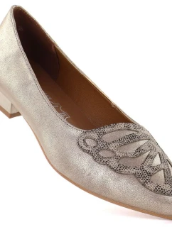 Dámske zlaté poltopánky M.Daszyński SA201A-2