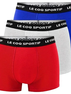 Le Coq Sportif pánske boxerky 3PAK červené sivé tmavomodré
