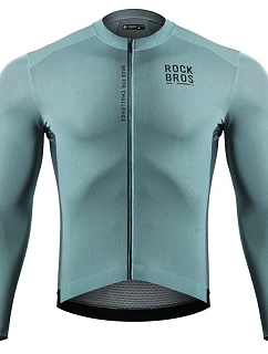Cyklistické tričko Rockbros 15120015017 ROAD TO SKY pre mužov, s dlhým rukávom, veľkosť M – šedomodré, pánske