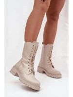 Dámské workery s přezkami Medvídek Srdce Béžové Iravine