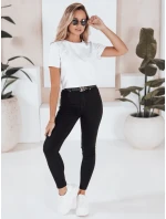Dámske skinny džínsy čierne FashionStreet UY2755