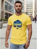 Pánske bavlnené tričko s potlačou EXPAND žltá FashionStreet NX5004R Pánske bavlnené tričko s potlačou EXPAND žltá FashionStreet NX5004R