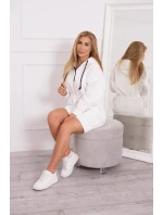 Zateplené šaty s kapucňou ecru Zateplené šaty s kapucňou ecru