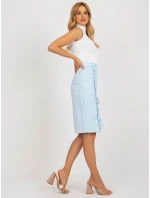 Sukňa LK SD 506633.11 svetlo modrá