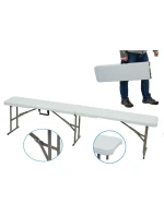 CATERINGOVÁ LAVICA SKLADACIA 183X28X43CM BIELA