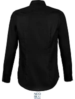 NEOBLU Blaise Women Mikrotkaná blúzka s dlhými rukávmi 24.3183 deep black