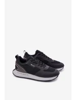 Sneakersy Męskie Na Platformie Big Star RR174361 Hi-Poly System Czarne