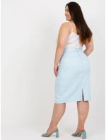 Sukňa LK SD 506634.47 svetlo modrá