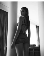 Dámska zvodná košieľka Nightly Blue Chemise tmavomodrá - Obsessive