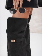 Dámske semišové čierne topánky FashionStreet ZY1150 Dámske semišové čierne topánky FashionStreet ZY1150