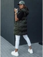 Dámska prešívaná vesta s kapucňou TAMIRA zelená FashionStreet TY4533