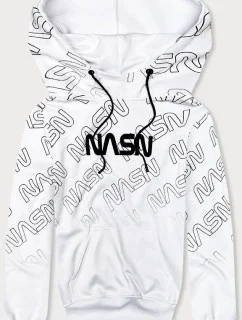 Pánska mikina s potlačou klokanka biela (8B991-1)