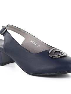 Dámske lodičky s otvorenou špičkou tmavomodré M.Daszynski SA233-4