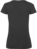 Fruit of the Loom Lady-Fit Valueweight V-Neck T Dámske tričko s výstrihom do V 16.1398 čierne