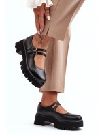 Damskie Półbuty Na Niskim Obcasie Czarne Saviwa