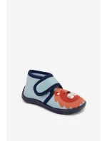 Dětské pantofle na suchý zip modré Katline