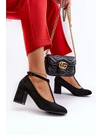 Semišové lodičky 834284 black Raniyah - Mascara